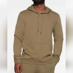 NWT SKIMS Lounge Fleece Hoodie (Army Green/Tan) - SKIMS